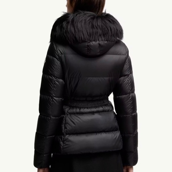 Moncler Boed Black Puffer Jacket with Fur Collar - Picture 3 of 9